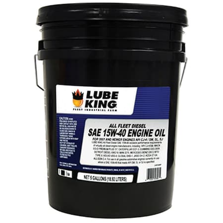 Lube King LU01545P 5 Gallon, 15W40 Fleet Oil LU576682